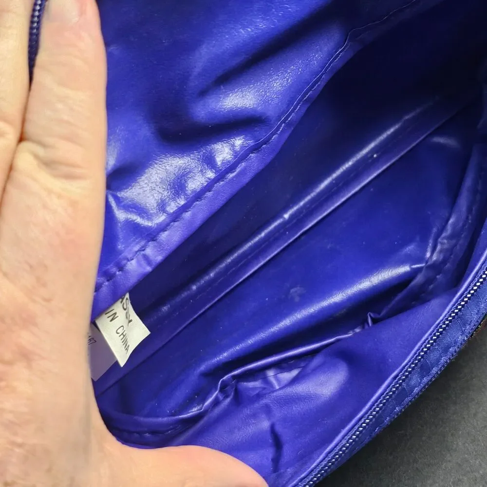 Vtg 1980s Lazer Sport Fanny Pack Neon Purple Great Condition Zippers Work 11